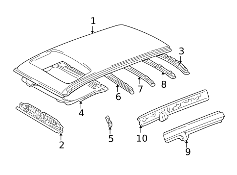 Roof & Components for 2004 Toyota RAV4 #1