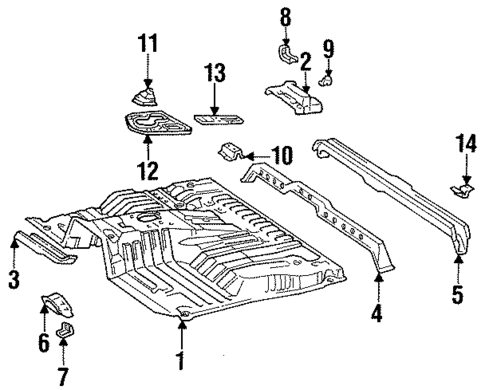Floor & Rails for 1996 Lexus LX450 #0