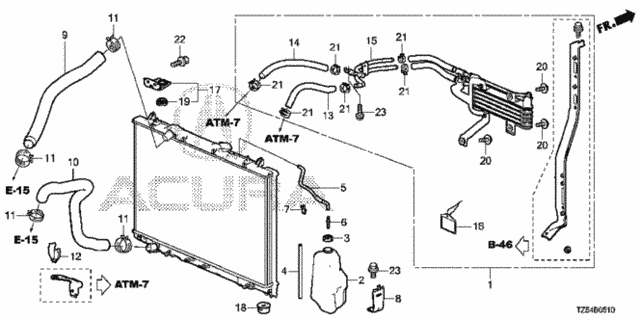 Radiator Hose - Reserve Tank (1) for 2014 Acura MDX #0