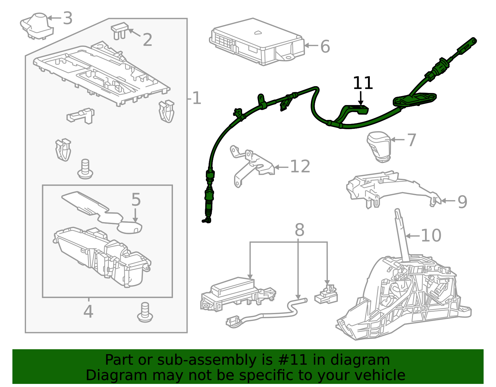 2025 Toyota Camry Control Cable 33820-AQ010 | Toyota Parts Center