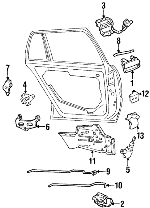 Rear Door for 1998 Pontiac Bonneville #0