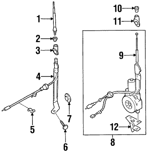 Antenna & Radio for 1996 Nissan Quest #0