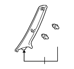 6221252011A0 - Body: Windshield Pillar Trim for Toyota Image