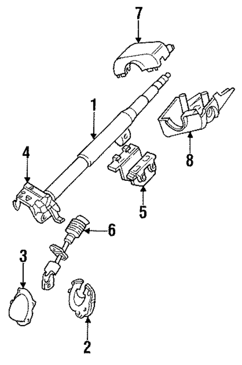 Steering Column Assembly for 1993 Mazda MX-3 #0