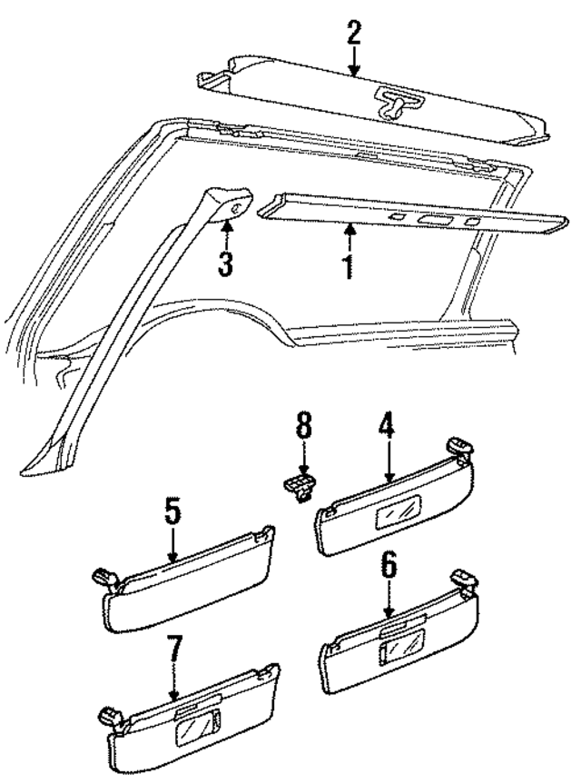 8G0867511B8RZ - Body: Header Trim for Audi Image
