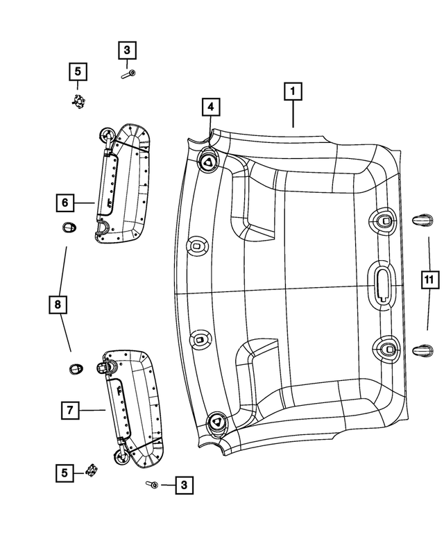 5UN98BD1AC - Interior Trim: Headliner for Mopar Image