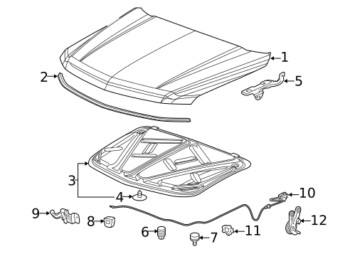Hood & Components for 2017 Chevrolet Suburban #0