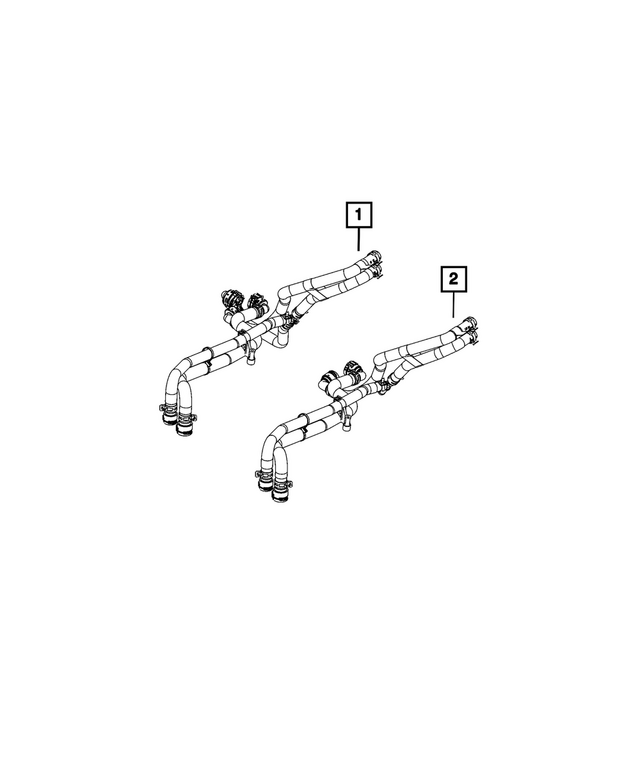 68566428AA - : Heater Supply And Return Hose for Mopar Image