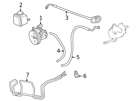 Pump & Hoses for 2003 Mercedes-Benz CLK430 #0