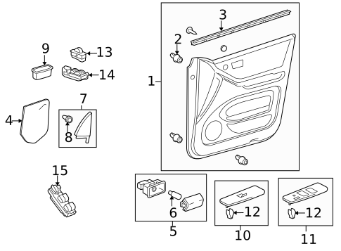 Rear Door for 2006 Toyota Highlander #2