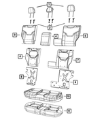 6DQ78DX9AB - Interior Trim: Headrest Sleeve, Locking for Mopar Image