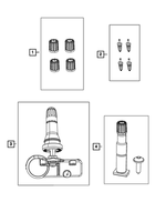 68206631AA - Wheels: Valve Stem Cap Kit for Mopar Image