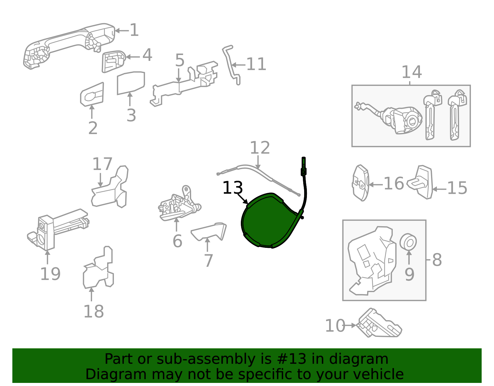 2024-2025 Lexus GX550 Door Latch Cable 69750-60100 | OEM Parts Online