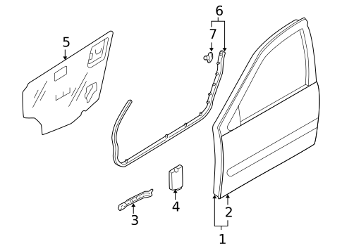 Door & Components for 2003 Nissan Maxima #1