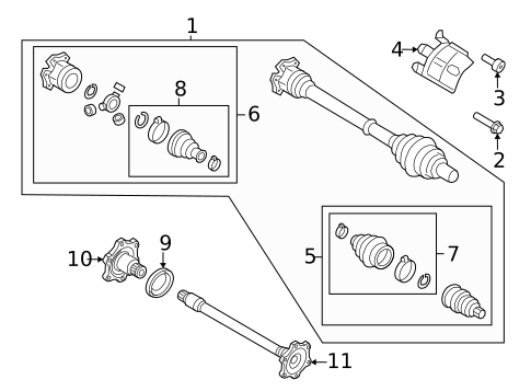 Drive Axles for 2023 Audi Q5 PHEV #0
