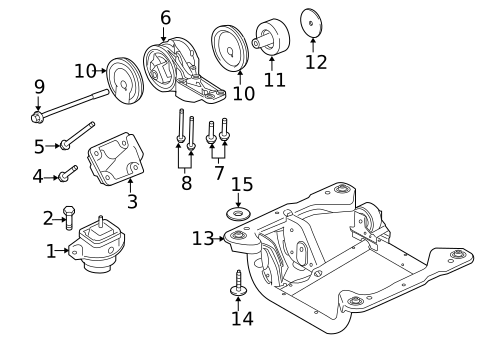 Engine & Trans Mounting for 2010 Land Rover Range Rover #0