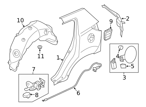 Quarter Panel & Components for 2012 Kia Sportage #0