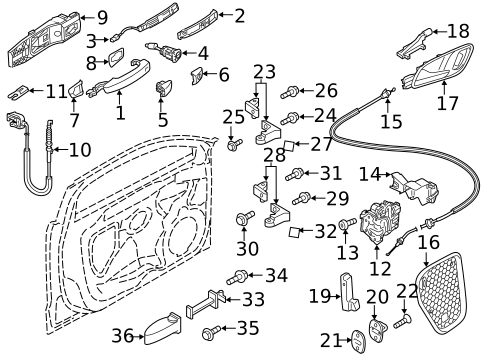 Lock & Hardware for 2017 Audi A3 Quattro #2