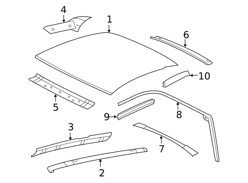 Exterior Trim - Roof for 2001 Chevrolet Cavalier #0