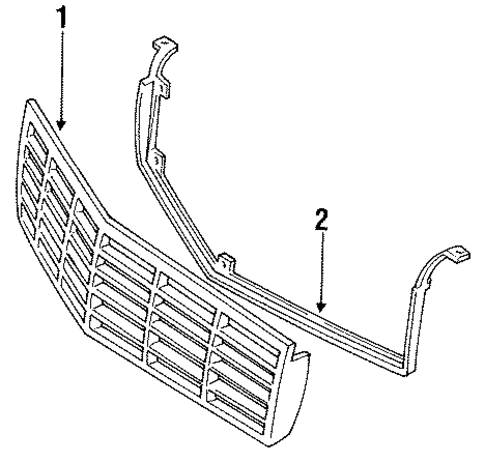 Grille & Components for 1993 Cadillac 60 Special #0