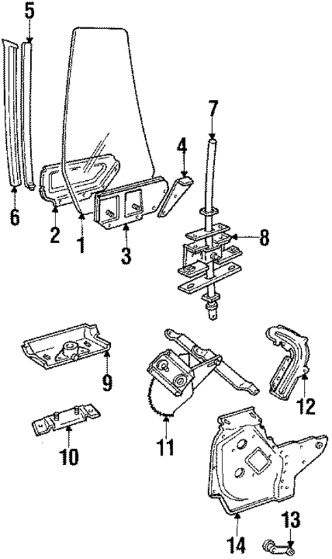 Glass & Hardware for 1984 Ford Mustang #0