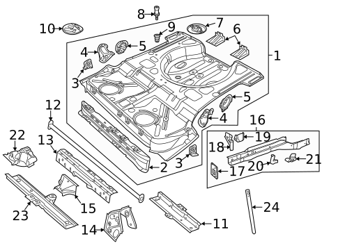Rear Floor & Rails for 2014 Volkswagen Beetle #0