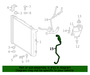 Genuine Mercedes-Benz 463-501-87-84 | Radiator Coolant Hose | FREE ...