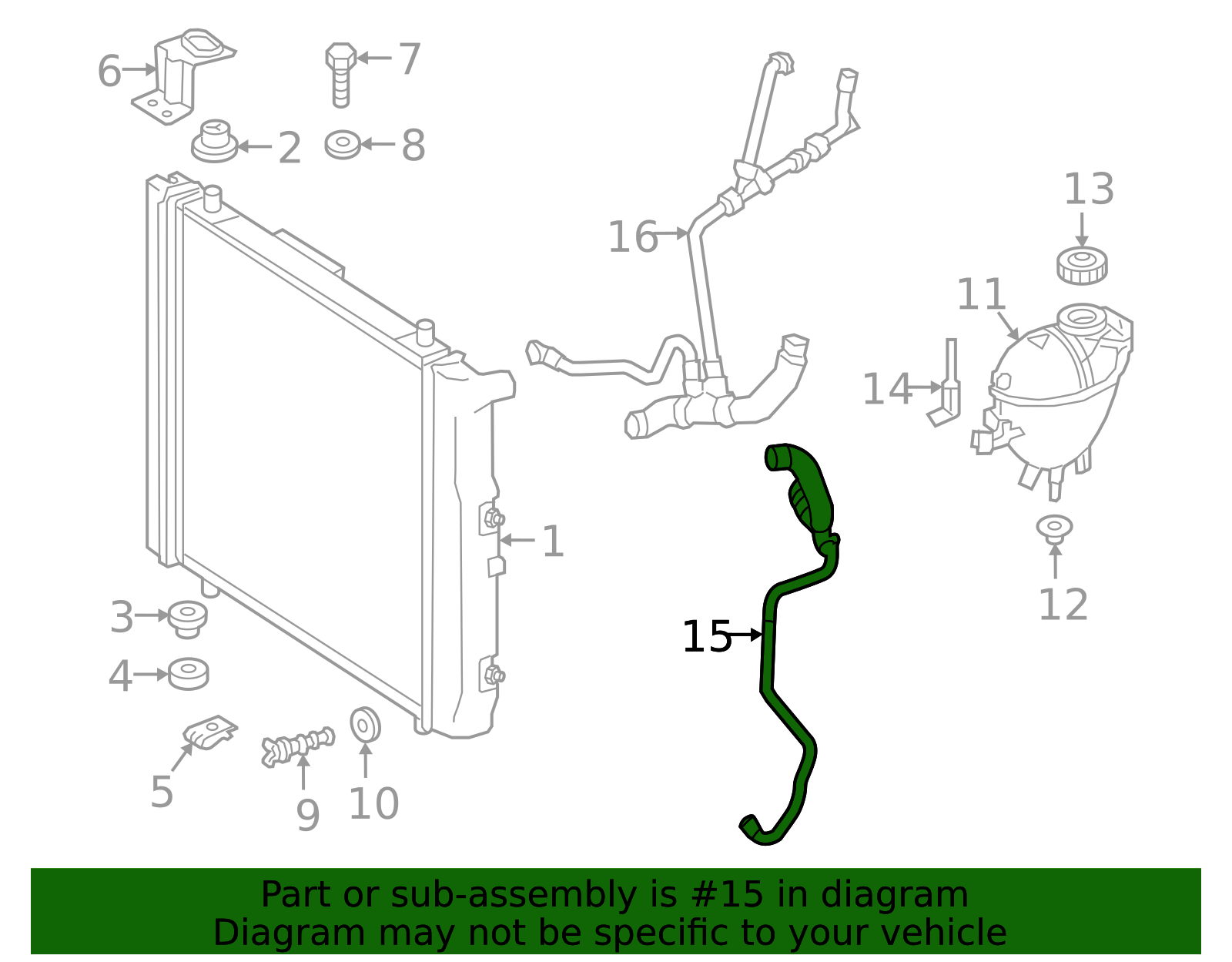 Genuine Mercedes-Benz 463-501-87-84 | Radiator Coolant Hose | FREE ...