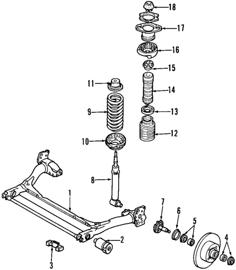 Rear Suspension for 1997 Audi A4 #1