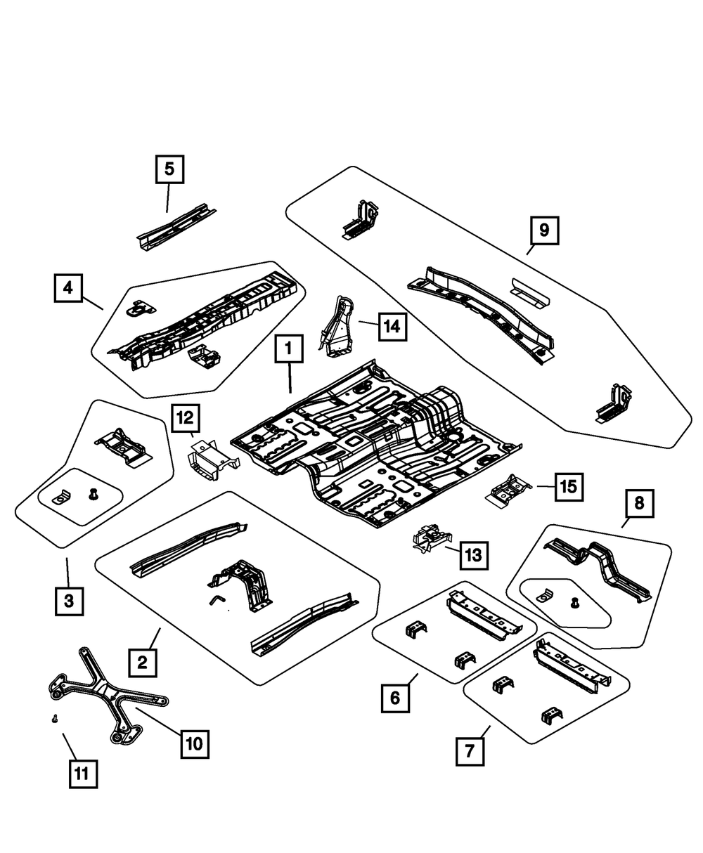 Front Floor Cross-Member - Mopar (5076416AC)
