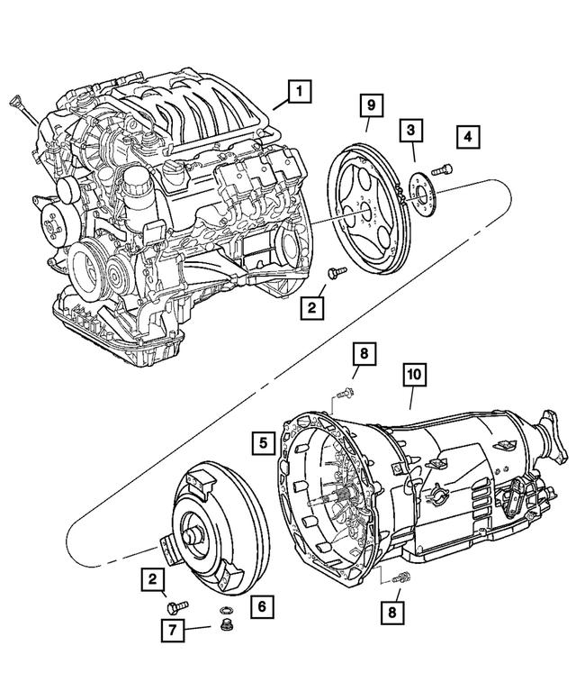 « 5097750AA –  : Plateau D`entraînement Et Volant Moteur Boulon pour Mopar Image »