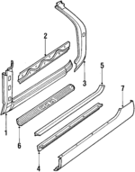 92855105502 - Body: Sill Plate for Porsche: 928, 944 Image