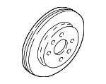 K2AZ33251 - : Brake Rotor for Kia: Sephia, Spectra Image