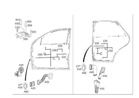Door Cable Harnesses & Protective Hoses for 2011 Mercedes-Benz GL550 #0