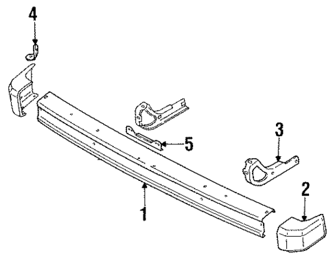 Bumper & Components - Front for 1988 Isuzu Trooper #0