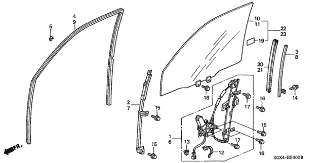 Front Door Windows for 2000 Honda Odyssey #0