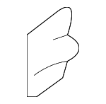 91513SMGE01 - Body: Edge Molding Clip for Honda: CR-V, HR-V, Passport, Pilot Image