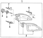 F4ZZ13008C - Electrical: Headlamp Assembly for Ford: Mustang Image