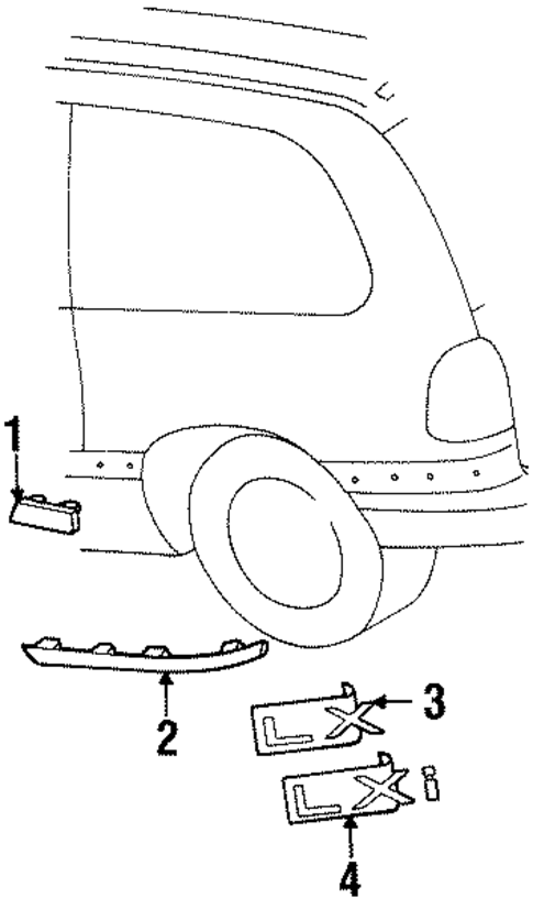 Exterior Trim - Side Panel for 1997 Chrysler Town & Country #0