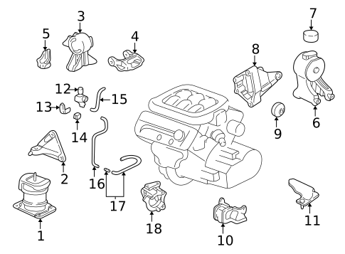Engine & Trans Mounting for 2004 Honda Odyssey #0