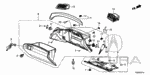 34254S3N003 - Interior/Bumper: LAMP ASSY., GLOVE BOX for Acura Image