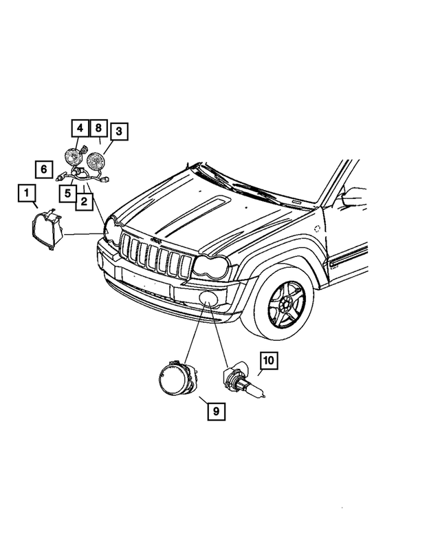 55156350AK - : Headlamp Park And Turn Lamp, Right for Mopar Image