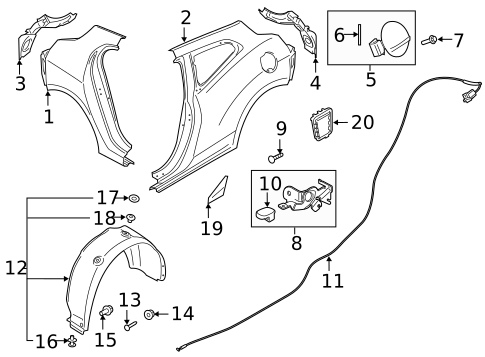 Fuel Door for 2019 Hyundai Veloster #0