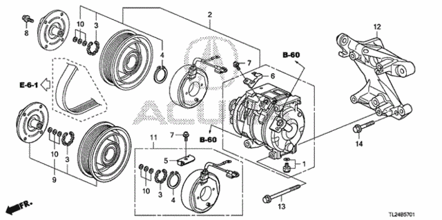 A/C Compressor (V6) for 2011 Acura TSX #0