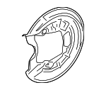 1Q0615612F - Brakes: Splash Shield for Volkswagen: Beetle, Eos, Jetta, Passat Image