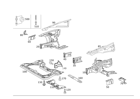 Wheelhouse, Front Subframe for 2002 Mercedes-Benz C32 AMG #0