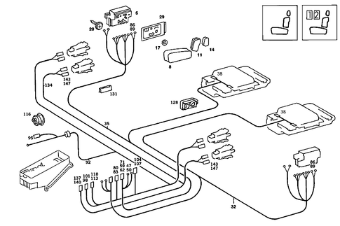 Electric Seat Adjuster for 1989 Mercedes-Benz 190 E #5