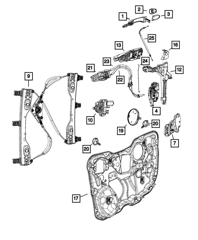 « 1SZ23KEPAD – Doors, Door Mirrors and Related Parts : Poignée Couvercle, Côté Gauche pour Mopar Image »