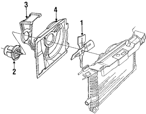 Cooling Fan for 1990 Mercury Topaz #0
