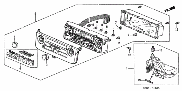 Heater Control (Navi) ('99-'03) for 1999 Acura RL #0